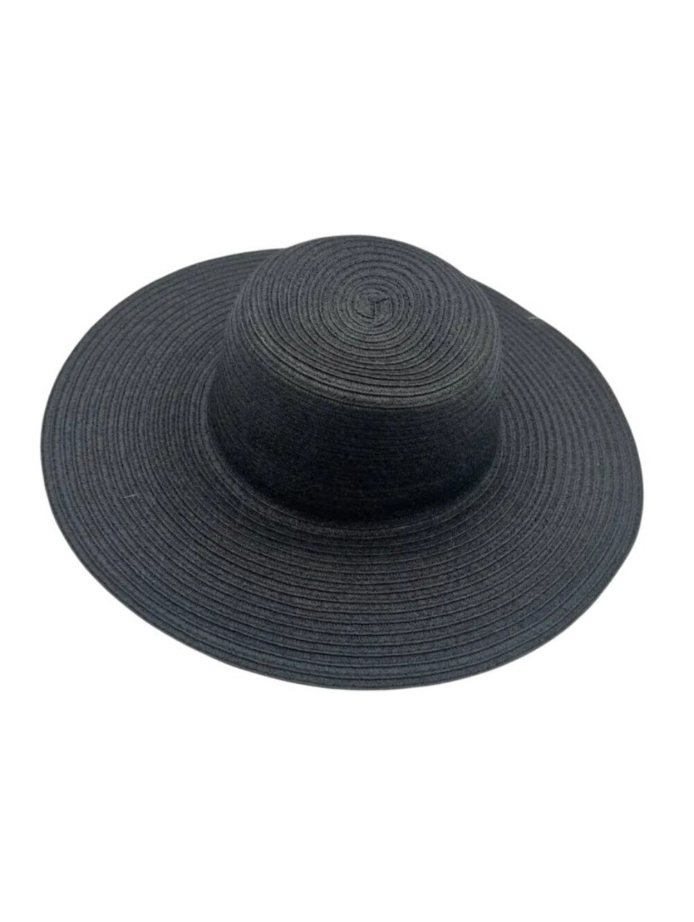 Time True Women's Floppy Sun Beach Hat Black 15.5" Across Packable Adjustable